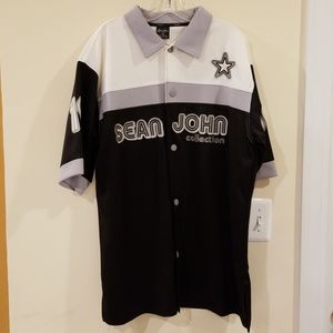 Sean Jean button up baseball jersey